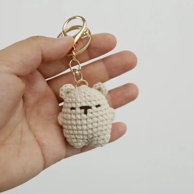 Schattige Kleine Beer Poppetje Sleutelhanger Voor Koppels Cadeaus Handgemaakt Haken Cartoon Beer Sleutelhanger Breien Dier Poppetje Gepersonaliseerde Accessoires brown