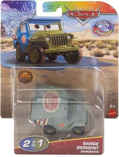 Disney Pixar Cars Disney and Pixar Cars On The Road Color Changers , Sarge Sergent, Auto, 3 jaar, Metaal, Kunststof, Meerkleurig