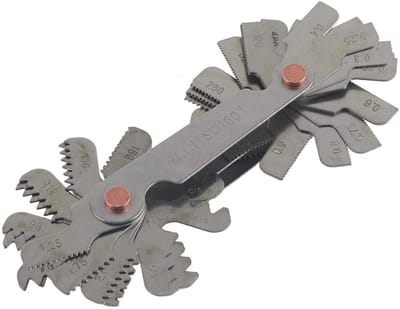 Dailygoods - 52 Delige Roestvrijstalen Schroefdraadafstandmeter - Precisie meten - 60° 55° Metrisch - Hoogwaardige materialen - Ideaal voor profession...