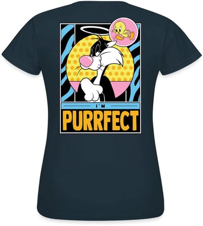 Looney Tunes Sylvester I'm Purrfect Grappig Design T-Shirt Dames