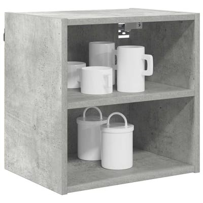 vidaXL - Hangkast - Beton - Grijs - 40 - x - 29,5 - x - 40 - cm - Bewerkt - hout