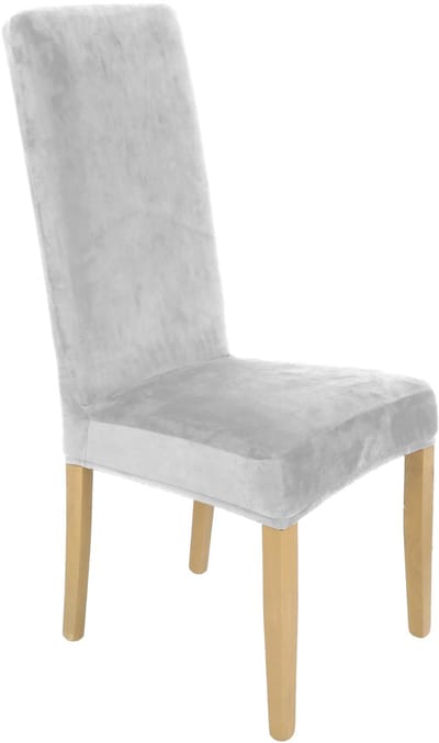 Ubieramy-meble - Hoes voor Hoge Stoelen - Lichtgrijs - Elastische Stof - Velours