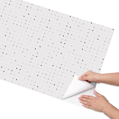 Coloray Meubel Wrap Folie - Wit Meubelfolie - 65x130 cm - Meubel Wrap Folie Subtiele bladeren - Plakfolie Meubels - Minimalist Meubelfolie - Decoratiefolie Zelfklevend - Slaapkamer decoratie - Achtergronden en patronen