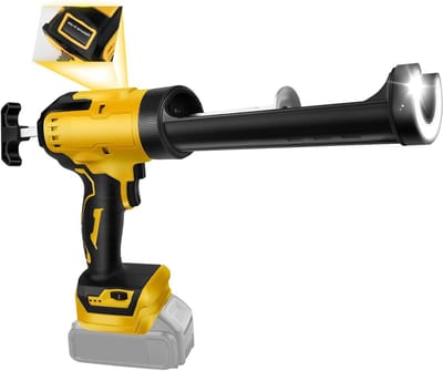 Draadloze Kitpistool met Digitale Weergave en LED Licht, 6 Instelbare Snelheden, Geschikt voor 10 oz/300 ml Cartridge, Perfect voor Vullen en Afwerken