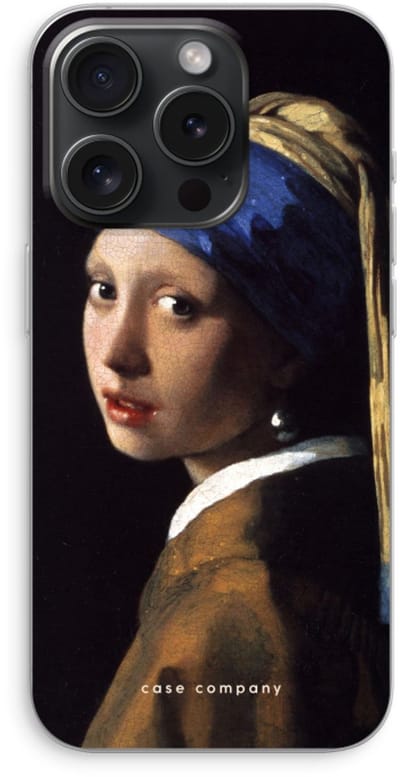 Case Company® - Hoesje geschikt voor iPhone 15 Pro hoesje - The Pearl Earring - Soft Cover Telefoonhoesje - Bescherming aan alle Kanten en Schermrand