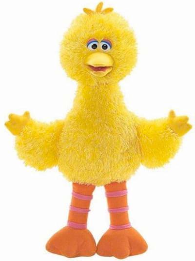 Sesamstraat Pino Pluche Knuffel - Gele Vogel Big Bird voor kinderen - 40 cm