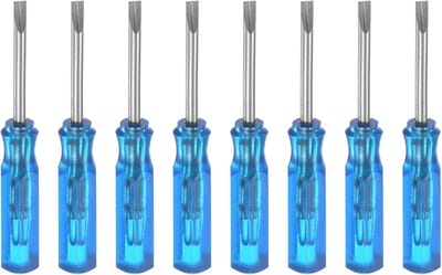 8 Stuks Mini-Schroevendraaiers Sleuf 2.0 mm Plat, Magnetisch, 45 mm Lengte voor Precisie Reparatie