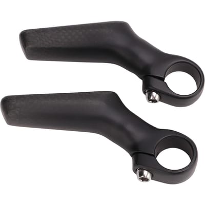 Guidon de VTT Embouts de Guidon 1 Paire Fibre de Carbone 3K Forme en L Ergonomique Embouts de Guidon de Vélo de Route pour Guidon de Vélo de 22,2 mm Matte
