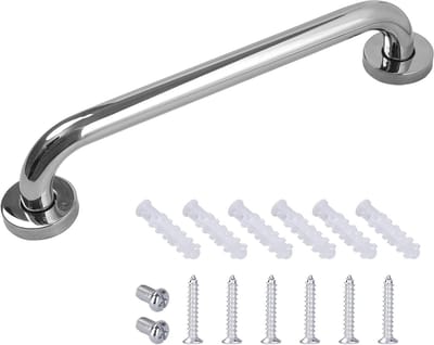 Wandbeugel Roestvrij Staal - Badkamergreep Toiletsteun - Veiligheid in Huis - Antislip Grip Ontwerp - 40 cm - Zilver