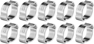 Dailygoods- Slangklemmen 10 Stuks - Verstelbaar - Roestvrij Staal - Slangklemtang - Slangklemmen Assortiment - Voor Industrieel Gebruik - Slangklem