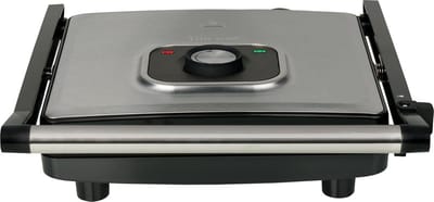 Contact grill – Panini Grill XXL (30*26 CM Bakplaat) - Grote Bakplaat Groot - Regelbare thermostaat - tosti apparaat– Zwart/RVS - multifunctioneel- contactgrill