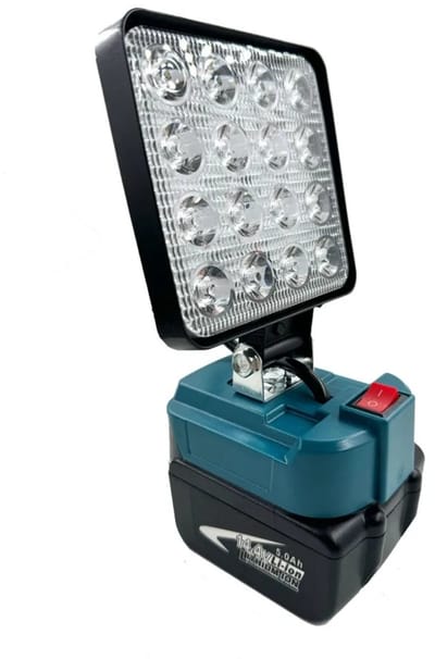 Draadloze LED Bouwlamp voor Makita Accu – Werklamp – Zaklamp – Campinglamp - 14.4 t/m 18V Makita Accu – Outdoor Verlichting – Werklicht – Zonder Accu