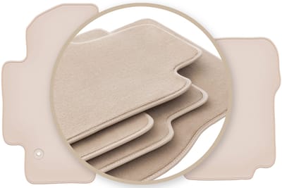 PREMIUM beige vloermatten voor: Nissan NV200 bestelbus 2010-