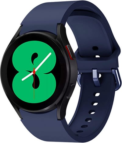 By Qubix - Classic sportbandje 20mm - Donkerblauw - Geschikt voor Samsung Galaxy Watch 7 (40 & 44mm) - Galaxy Watch FE - Galaxy Watch 6 - Galaxy Watch 6 Pro - Galaxy Watch 5 - 5 Pro - Galaxy Watch 4 - 4 Classic
