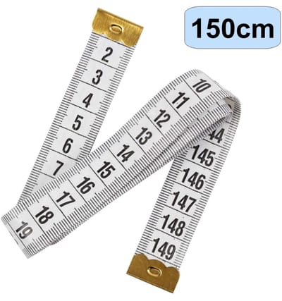 Fako Bijoux - Meetlint 1.5 Meter - Meetlint Lichaam - Meetband - Klussen Meetlint - Lintmeter - Hobby Meetlint - 150cm - Wit
