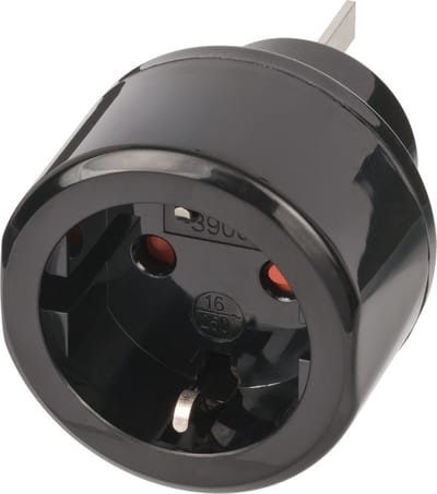 Brennenstuhl reisstekker/reisadapter (reisstekkeradapter voor: AustraliÃ«, China stopcontact en geaarde stekker) zwart