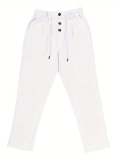 Livano Linnen Broek Heren - Zomerbroek - Volwassenen - Lange Broek - Pantalon - Strandbroek - Zomer - Ibiza Stijl - Wit - Maat S