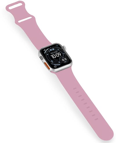 Bandje Geschikt voor Apple Watch Ultra 1, 2, 3 (49 mm) Siliconen Verstelbaar Polsband - Horloge Bandje - Lila