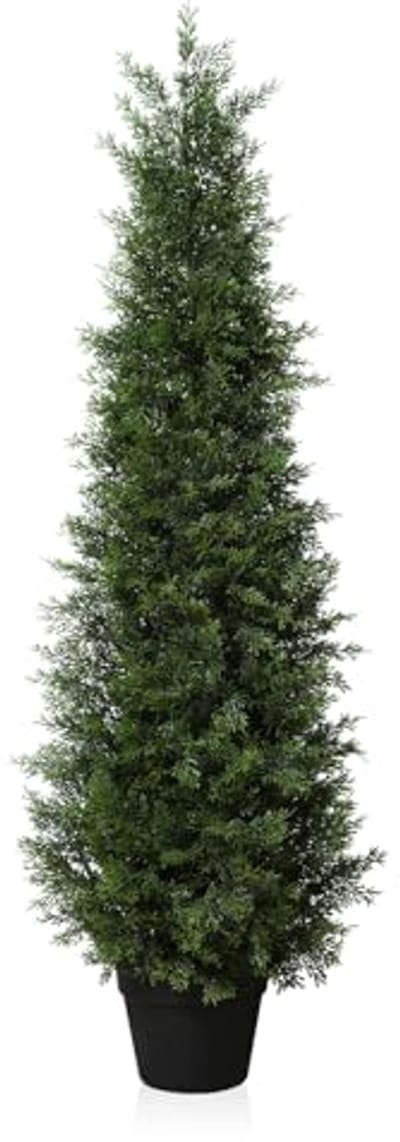 Kunstplanten voor Buiten - 120 cm Cipres Boom - UV-bestendig en Realistisch