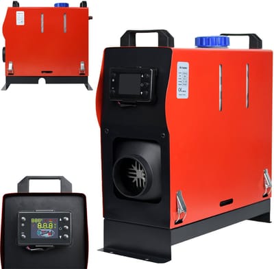 ACXIN Diesel Standkachel 8KW 12V – Luchtverwarmer met LCD Rood