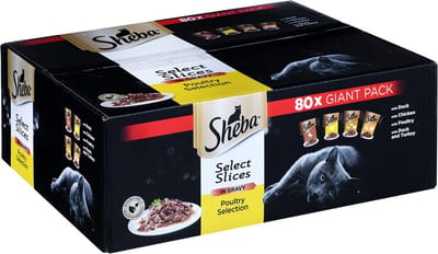 SHEBA Selectie Gevogeltearoma's in saus - nat kattenvoer - 80x 85 g