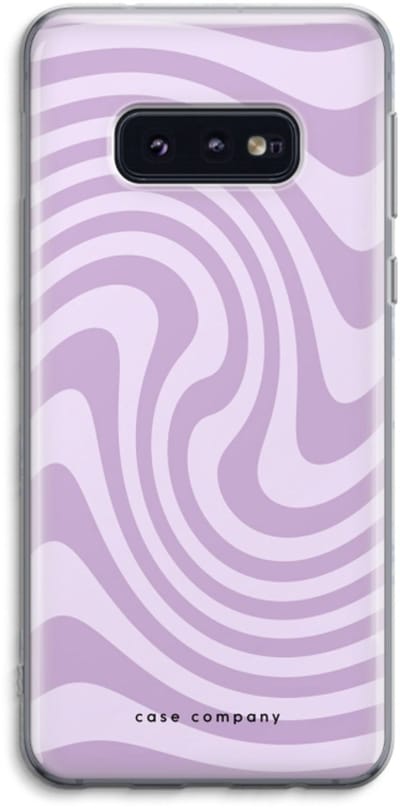 Case Company® - Hoesje geschikt voor Samsung Galaxy S10e hoesje - Swirl Paars - Soft Cover Telefoonhoesje - Bescherming aan alle Kanten en Schermrand
