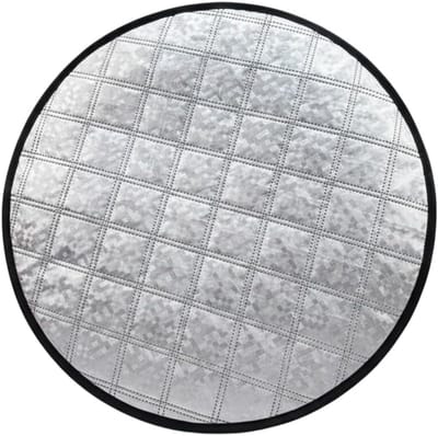 VHV - Stuurhoes - Zonnescherm stuur - Stuurwiel bescherming - Hittebestendig - Isolerend - Universeel - Eenvoudige installatie - Voor de auto - 43 cm - Zilver raster