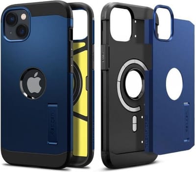 Geschikt voor Spigen Tough Armor Geschikt voor Mag Apple iPhone 14 Plus Hoesje Blauw