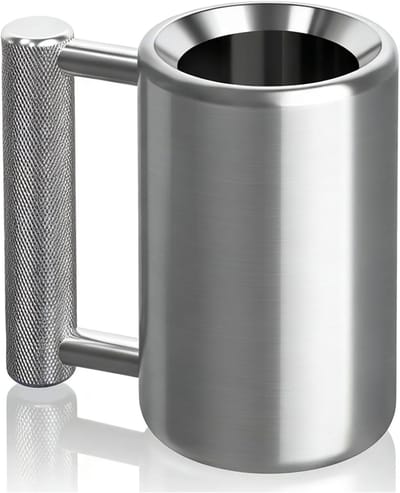 Zware RVS Tumbler van 10 kg, 420 ml - Dumbbell Koffiemok voor Sport, Gym en Training, Perfect als Fitness Cadeau