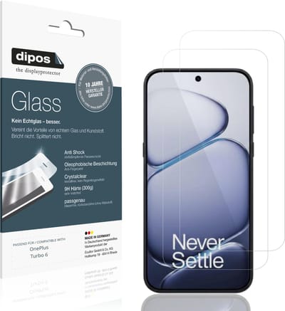 dipos – 2x Pantserfolie geschikt voor OnePlus Turbo 6 | 9H Screenprotector