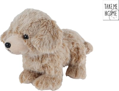 Take Me Home pluche hond staand 35cm knuffel speelgoed.