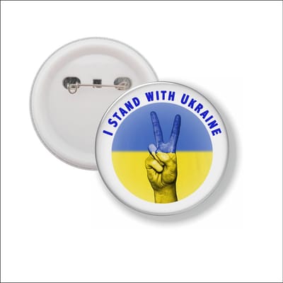 Button Met Speld - I Stand With Ukraine - Oekraine