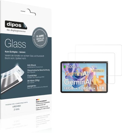 dipos – 2x Pantserfolie geschikt voor UBDXBD Z-50G | 9H Screenprotector