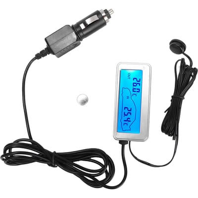 Digitale Auto 12V LCD Display Binnen Buiten Gevoeligheid Thermometer Temperatuurmeter blue