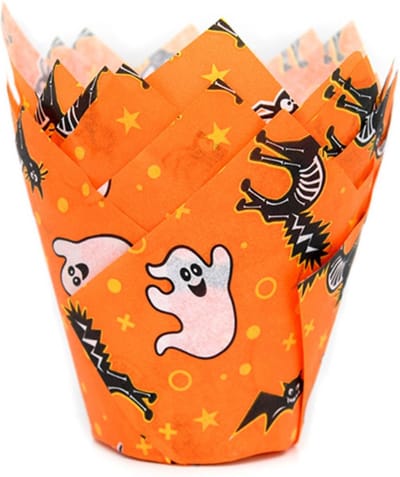 House of Marie Tulip Baking Cups Scary Halloween pk/36