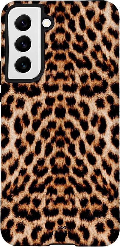 xoxo Wildhearts Wild Thing - Hoesje geschikt voor Samsung Galaxy S22 Plus - Siliconen hoesje met dubbele beschermlaag - Luxe case - Stevige backcover - Luipaard print - Tijger print - Dierenprint - Tijgerprint