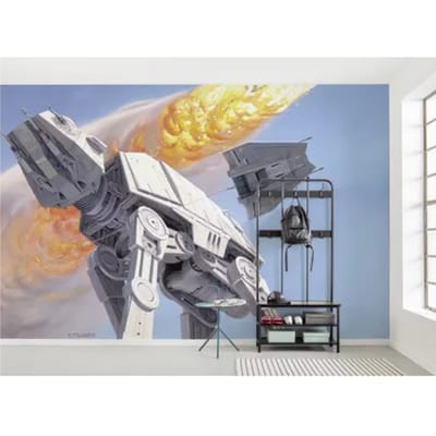 Fotobehang - Star Wars Classic RMQ Hoth Battle AT-AT 500x250cm - Vliesbehang