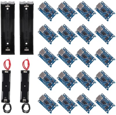 Dailygoody - 18650 batterijhouder - USB laadkaart - Duurzaam kunststof - Lithiumbatterij - Multifunctionele batterijhouder - Geschikt voor verschillen...