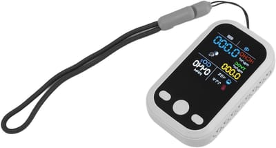 Draagbare Kwaliteitsmonitor - Slimme Tester - Binnenmilieu Meten - 5-in-1 Functionaliteit - 18 x 7 x 3 cm - Wit