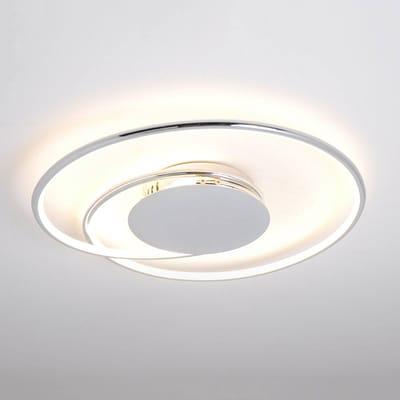 Lindby LED plafondlamp Joline, Ø 45 cm, chroomkleurig, metaal