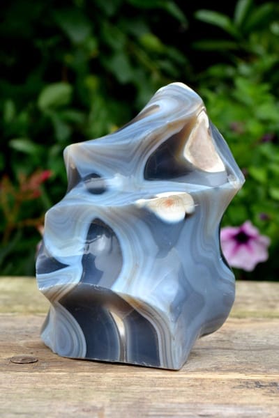 Orka vlam Agaat sculptuur - 1382 gram