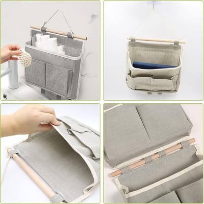 Hangende organizers voor hoge capaciteit, 3 stuks met plakstrips voor kinderkamer, badkamer en kantooropslag