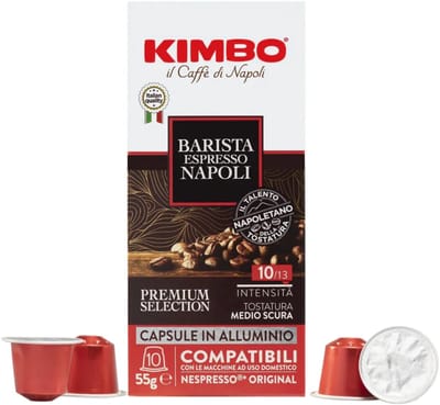 XL Pack 100 Koffiecups - Kimbo Barista Espresso Napoli aluminium capsule compatibel NESPRESSO apparaten