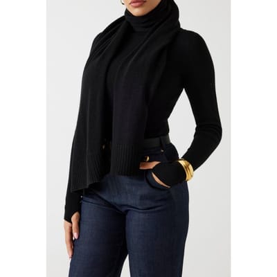 GUESS Afrah Scarf Swtr Jet Black A996 Maat: OS | Sjaals Outlet | Dames | Zwart