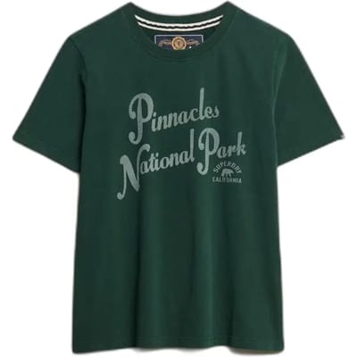 Superdry Lo-fi Outdoors Relaxed T-shirt Green Grootte: 36