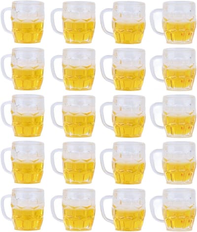 20 Stuks Mini Bierbekers voor Modelbouw en DIY Creaties - Ideaal voor Miniatuurprojecten en Accessoires