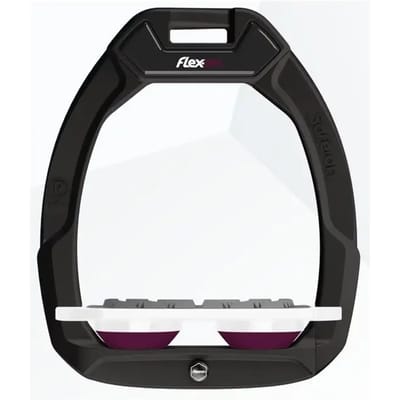Veiligheidsstijgbeugels Plat Grip Zwart/Wit/Paars Flex-On Safe-On