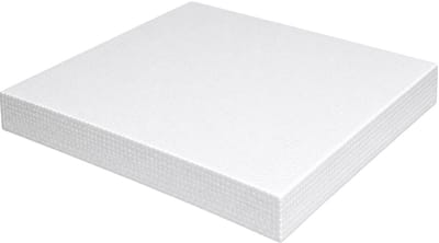 Piepschuim vormen - vierkant - 1x - 30 x 30 x 3 cm - styropor hobby / DIY vorm - basis knutselfiguren