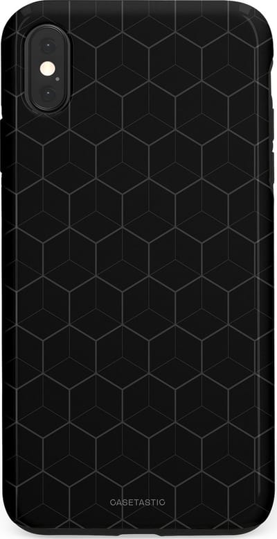 Casetastic Hoesje Geschikt voor Apple iPhone Xs Max - Stijlvolle Beschermende Duo-layer Case - Hexago
