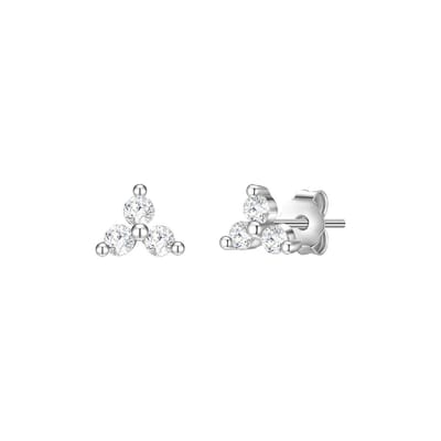 Gems München Dames 925 sterling zilver 3 Zirconia One Size Zilver 32013952